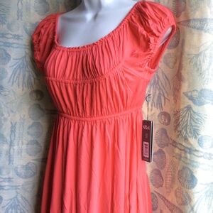 Kristin Davis short sleeved dress size small coral color
